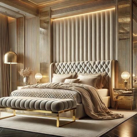 luxury bedroom gold theme
