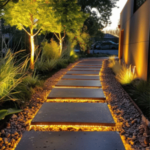 Paving with lights